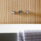 Two-Handle 3-Hole Wall Mount Roman Tub Faucet