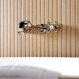 Two-Handle 3-Hole Wall Mount Roman Tub Faucet