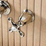 Two-Handle 3-Hole Wall Mount Roman Tub Faucet
