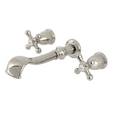 Two-Handle 3-Hole Wall Mount Roman Tub Faucet