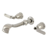 Hallerbos Two-Handle 3-Hole Wall Mount Roman Tub Faucet