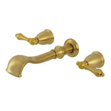 Two-Handle 3-Hole Wall Mount Roman Tub Faucet