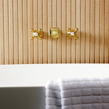 Two-Handle 3-Hole Wall Mount Roman Tub Faucet