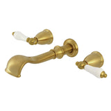 Two-Handle 3-Hole Wall Mount Roman Tub Faucet