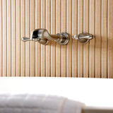 Two-Handle 3-Hole Wall Mount Roman Tub Faucet