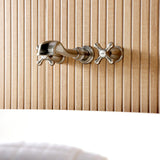 Two-Handle 3-Hole Wall Mount Roman Tub Faucet