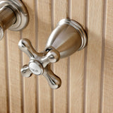 Two-Handle 3-Hole Wall Mount Roman Tub Faucet
