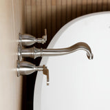 Hallerbos Two-Handle 3-Hole Wall Mount Roman Tub Faucet