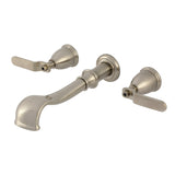 Hallerbos Two-Handle 3-Hole Wall Mount Roman Tub Faucet