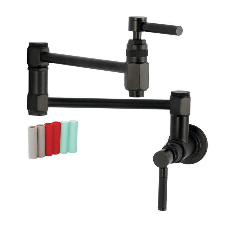 Kaiser Two-Handle 1-Hole Wall Mount Pot Filler Faucet