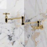 Millennium Two-Handle 1-Hole Wall Mount Pot Filler Faucet