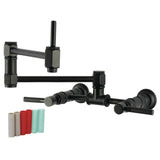 Kaiser Two-Handle 1-Hole Wall Mount Pot Filler Faucet