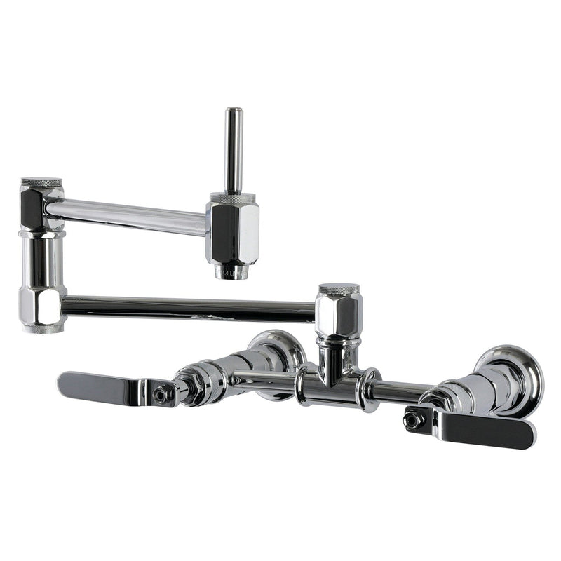 Whitaker Two-Handle 2-Hole Wall Mount Pot Filler Faucet