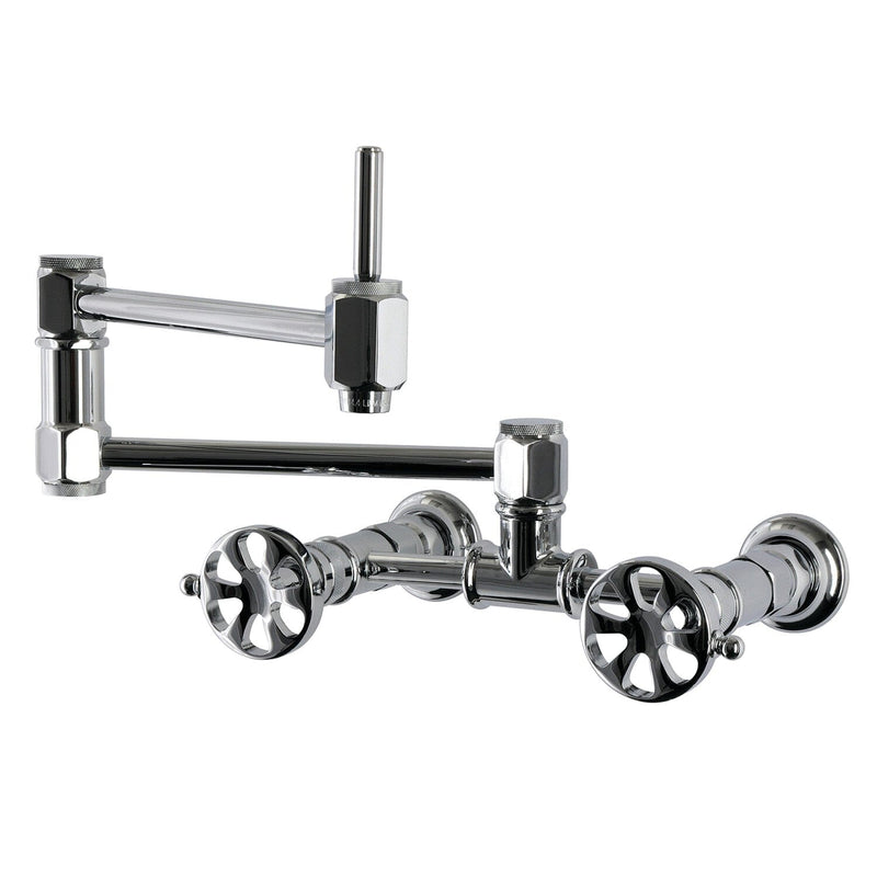 Belknap Two-Handle 2-Hole Wall Mount Pot Filler Faucet
