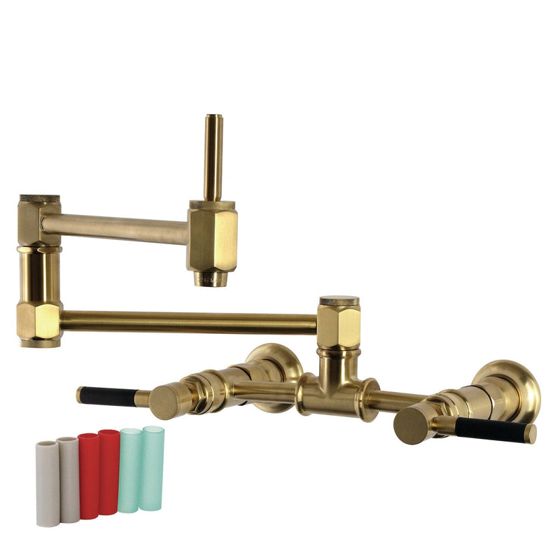 Kaiser Two-Handle 2-Hole Wall Mount Pot Filler Faucet