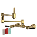 Kaiser Two-Handle 1-Hole Wall Mount Pot Filler Faucet