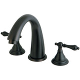 Vintage Two-Handle 3-Hole Deck Mount Roman Tub Faucet