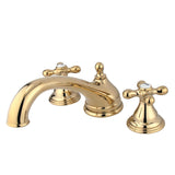 Vintage Two-Handle 3-Hole Deck Mount Roman Tub Faucet