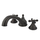 Vintage Two-Handle 3-Hole Deck Mount Roman Tub Faucet