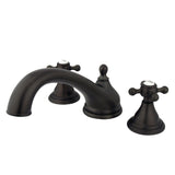 Vintage Two-Handle 3-Hole Deck Mount Roman Tub Faucet