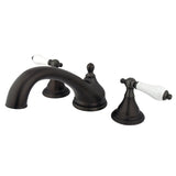 Vintage Two-Handle 3-Hole Deck Mount Roman Tub Faucet