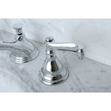 Royale Two-Handle 3-Hole Deck Mount Widespread Bathroom Faucet with Brass Pop-Up