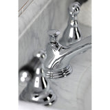 Duchess Two-Handle 3-Hole Deck Mount Widespread Bathroom Faucet with Brass Pop-Up Drain