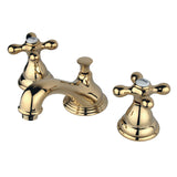 Royale Two-Handle 3-Hole Deck Mount Widespread Bathroom Faucet with Brass Pop-Up Drain