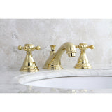 Royale Two-Handle 3-Hole Deck Mount Widespread Bathroom Faucet with Brass Pop-Up Drain