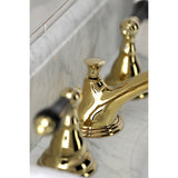 Duchess Two-Handle 3-Hole Deck Mount Widespread Bathroom Faucet with Brass Pop-Up Drain