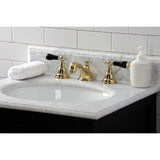 Duchess Two-Handle 3-Hole Deck Mount Widespread Bathroom Faucet with Brass Pop-Up Drain