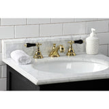 Duchess Two-Handle 3-Hole Deck Mount Widespread Bathroom Faucet with Brass Pop-Up Drain