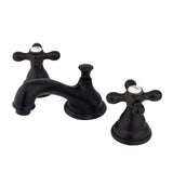 Royale Two-Handle 3-Hole Deck Mount Widespread Bathroom Faucet with Brass Pop-Up Drain