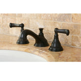 Royale Two-Handle 3-Hole Deck Mount Widespread Bathroom Faucet with Brass Pop-Up