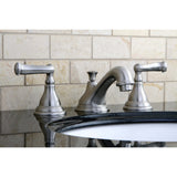 Royale Two-Handle 3-Hole Deck Mount Widespread Bathroom Faucet with Brass Pop-Up