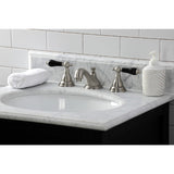 Duchess Two-Handle 3-Hole Deck Mount Widespread Bathroom Faucet with Brass Pop-Up Drain