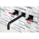 Kaiser Two-Handle 3-Hole Wall Mount Tub Faucet