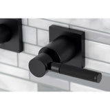 Kaiser Two-Handle 3-Hole Wall Mount Tub Faucet