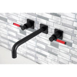 Kaiser Two-Handle 3-Hole Wall Mount Tub Faucet
