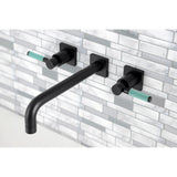 Kaiser Two-Handle 3-Hole Wall Mount Tub Faucet