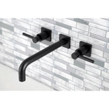 Concord Two-Handle 3-Hole Wall Mount Tub Faucet