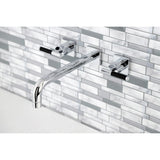 Kaiser Two-Handle 3-Hole Wall Mount Tub Faucet