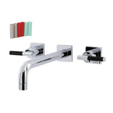 Kaiser Two-Handle 3-Hole Wall Mount Tub Faucet
