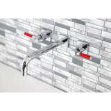 Kaiser Two-Handle 3-Hole Wall Mount Tub Faucet