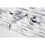 Kaiser Two-Handle 3-Hole Wall Mount Tub Faucet