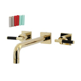 Kaiser Two-Handle 3-Hole Wall Mount Tub Faucet