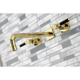 Kaiser Two-Handle 3-Hole Wall Mount Tub Faucet