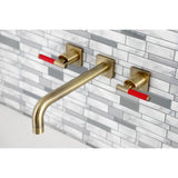 Kaiser Two-Handle 3-Hole Wall Mount Tub Faucet