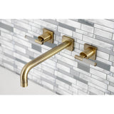 Kaiser Two-Handle 3-Hole Wall Mount Tub Faucet