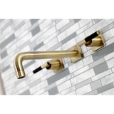 Kaiser Two-Handle 3-Hole Wall Mount Tub Faucet
